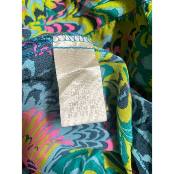 Nanette Lepore Silk Peacock Halter Size 6 - Picture 3 of 5